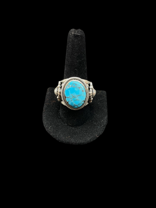 10.0 Egyptian Turquoise Men's Ring By Zia