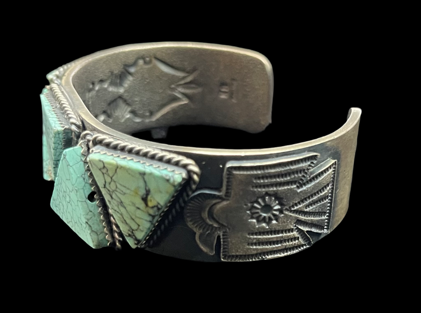 Turquoise Thunderbird Cuff by Kevin Billah, Navajo