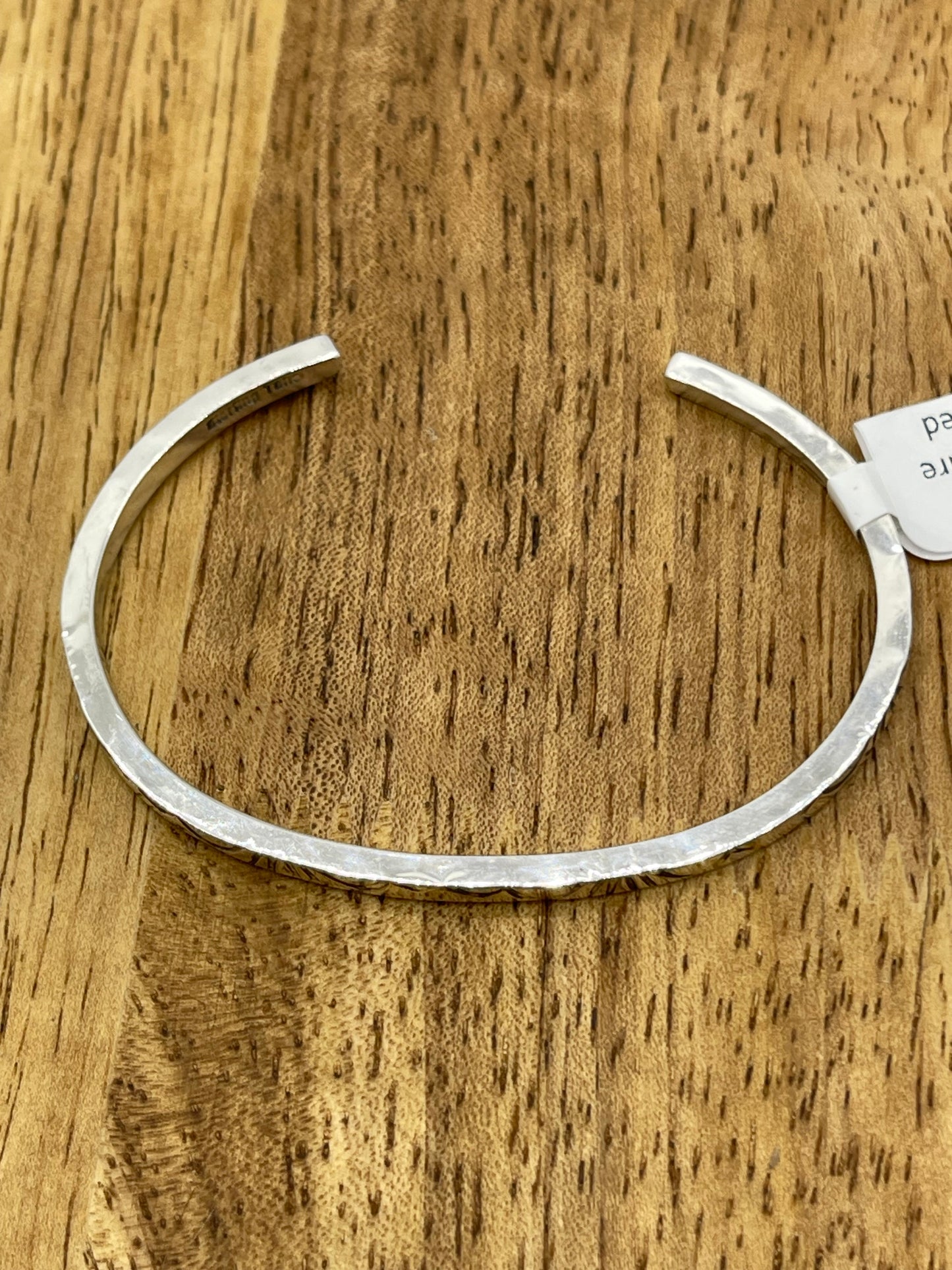 5 1/2"-7" Square Wire Stamped Cuff by Elaine Tahe, Navajo