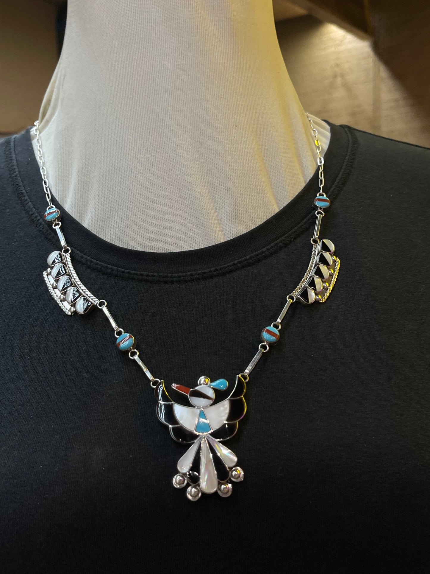 2-Piece Inlay Necklace and Earrings