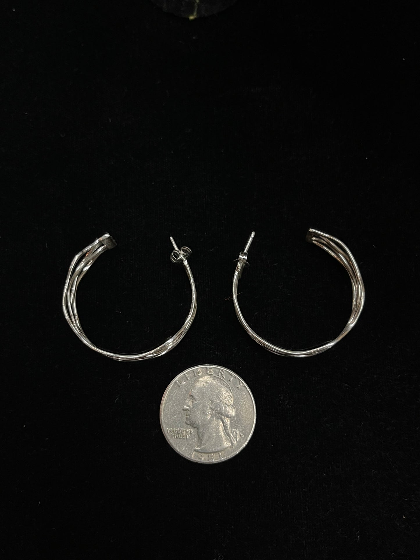 Sterling Silver Hoop Earrings by Elaine Tahe