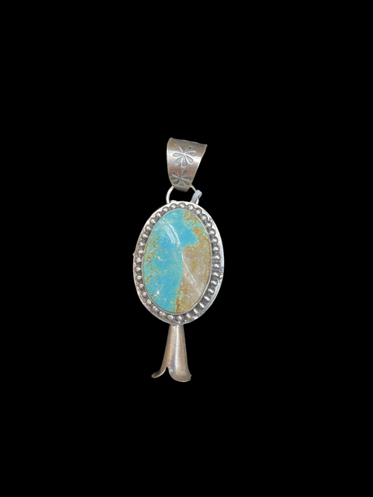 Turquoise Blossom Pendant by Zia