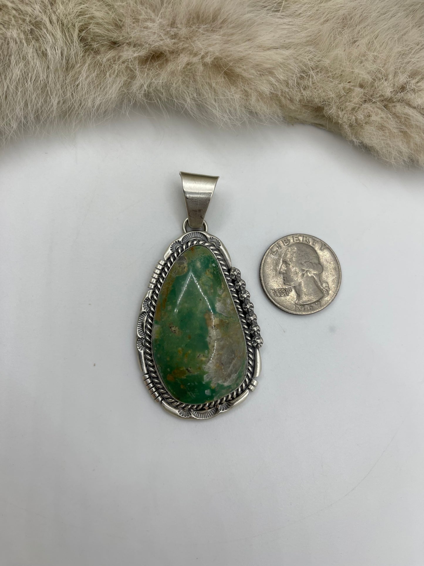 8mm Bale Royston Turquoise by John Nelson, Navajo