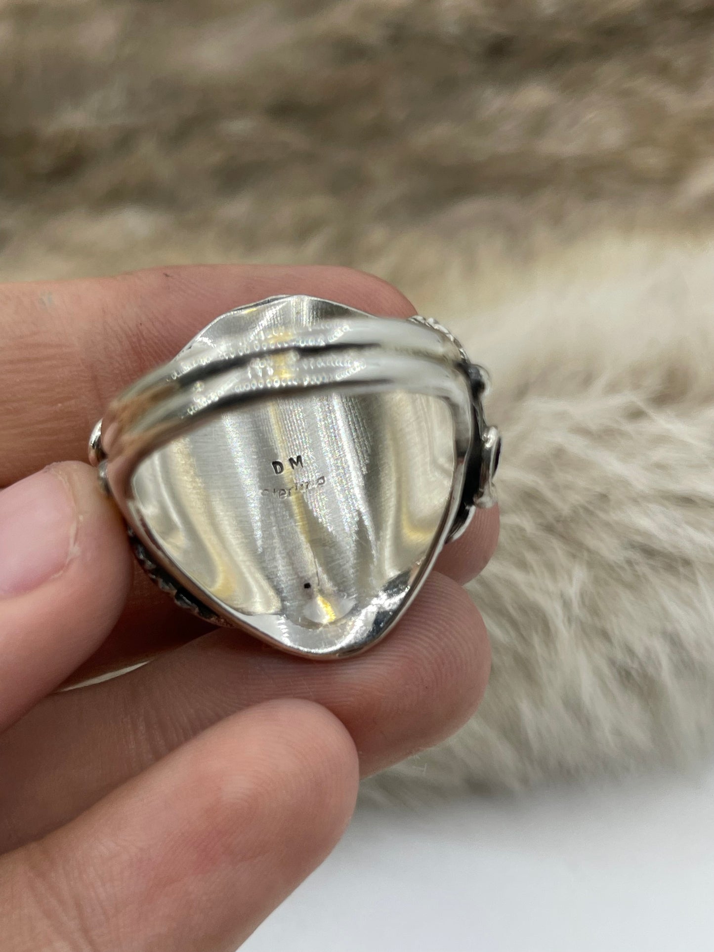 13.0 Turquoise Ring by Darrell Morgan, Navajo