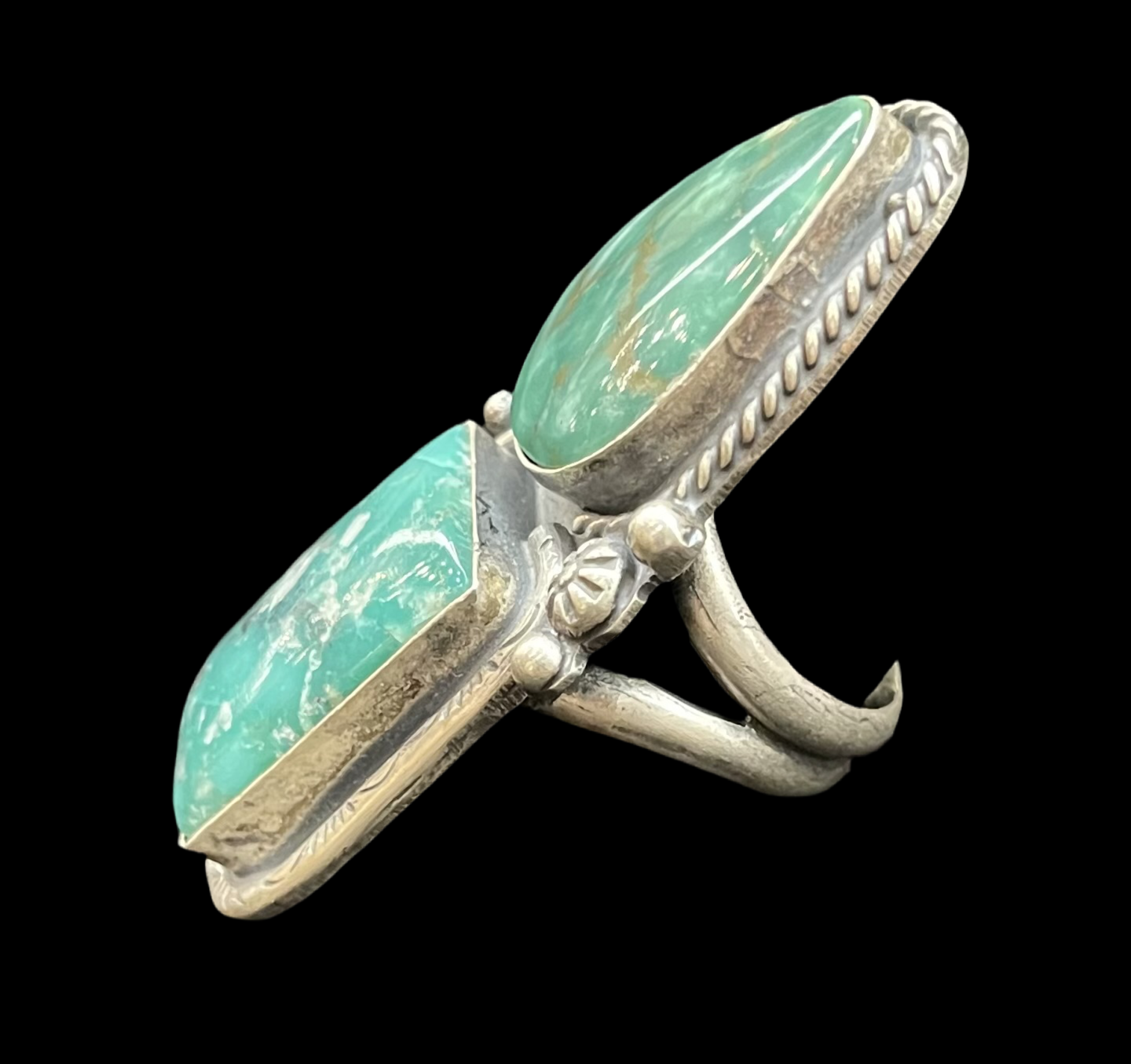 11.0 Emerald Valley Ring by Boyd Ashley, Navajo