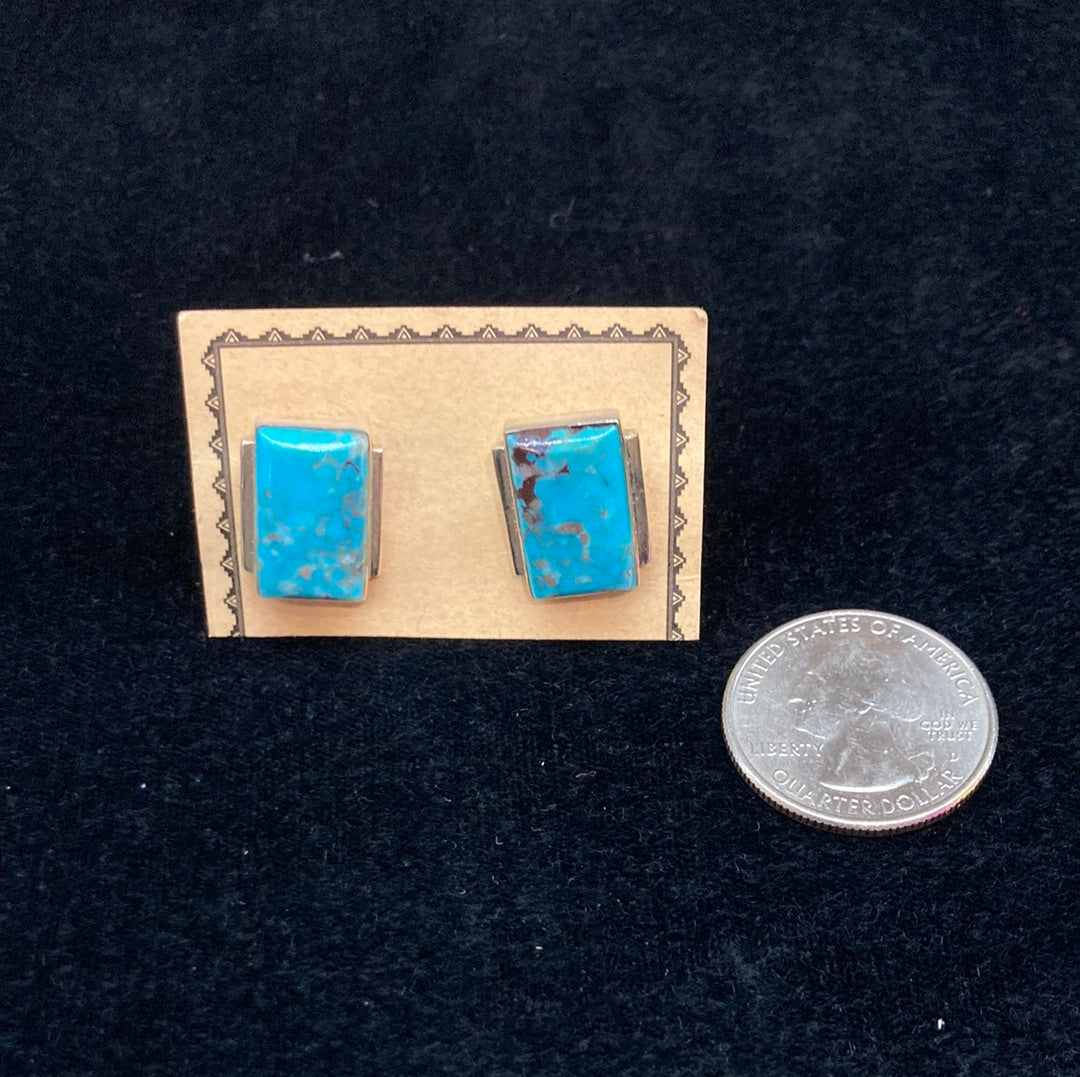 Red Skin Turquoise Cuff Links Navajo