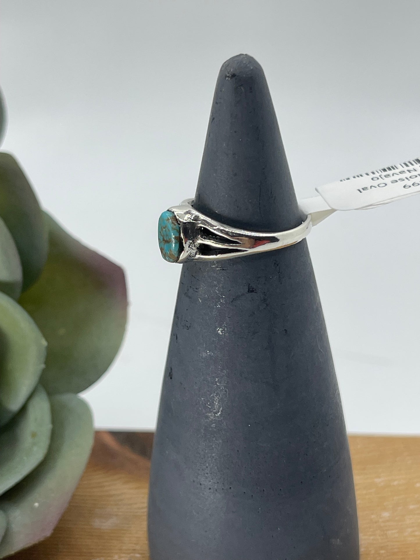 7.0 Turquoise Oval Ring, Navajo