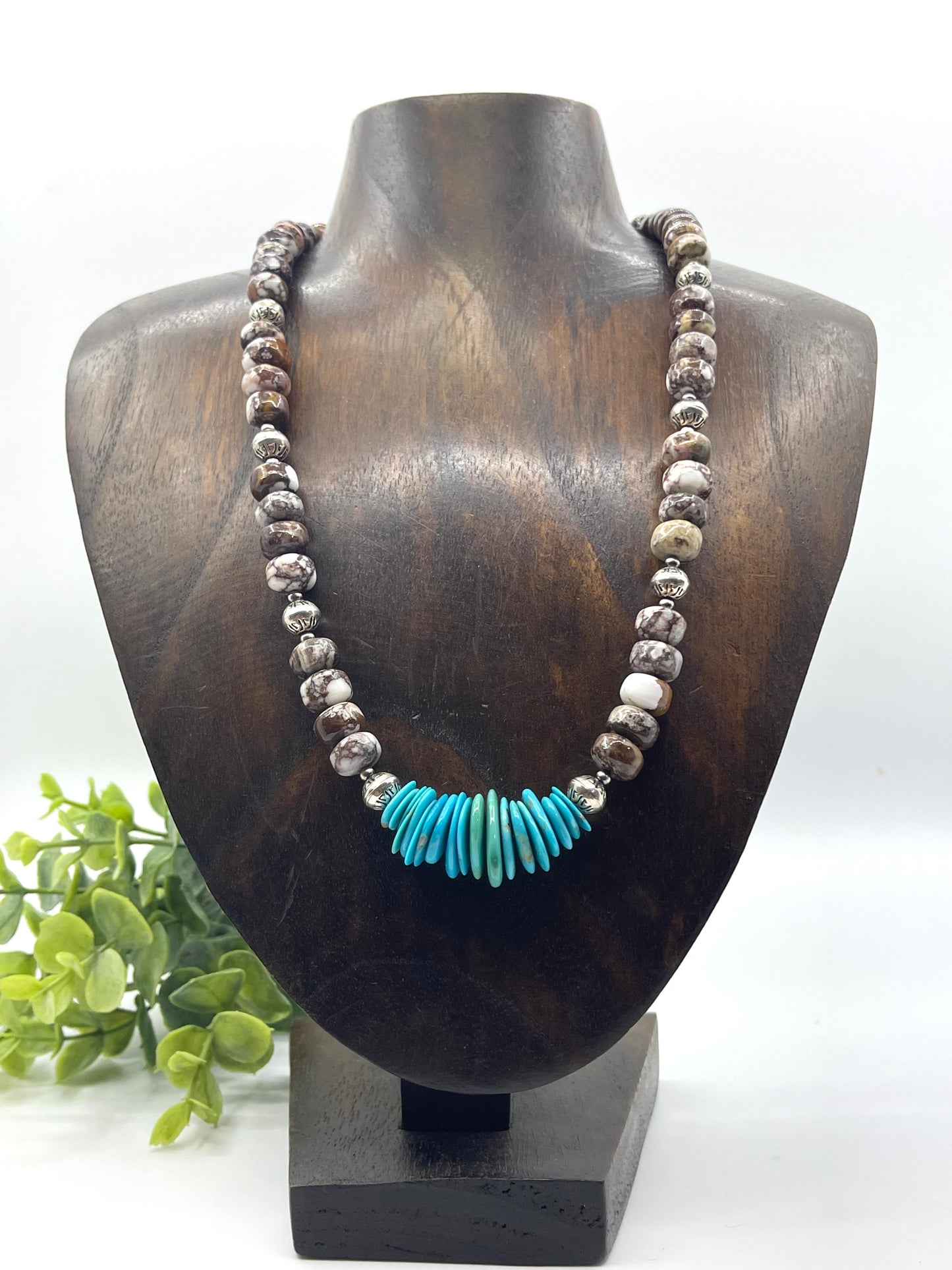 20" Wild Horse Beads with Turquoise