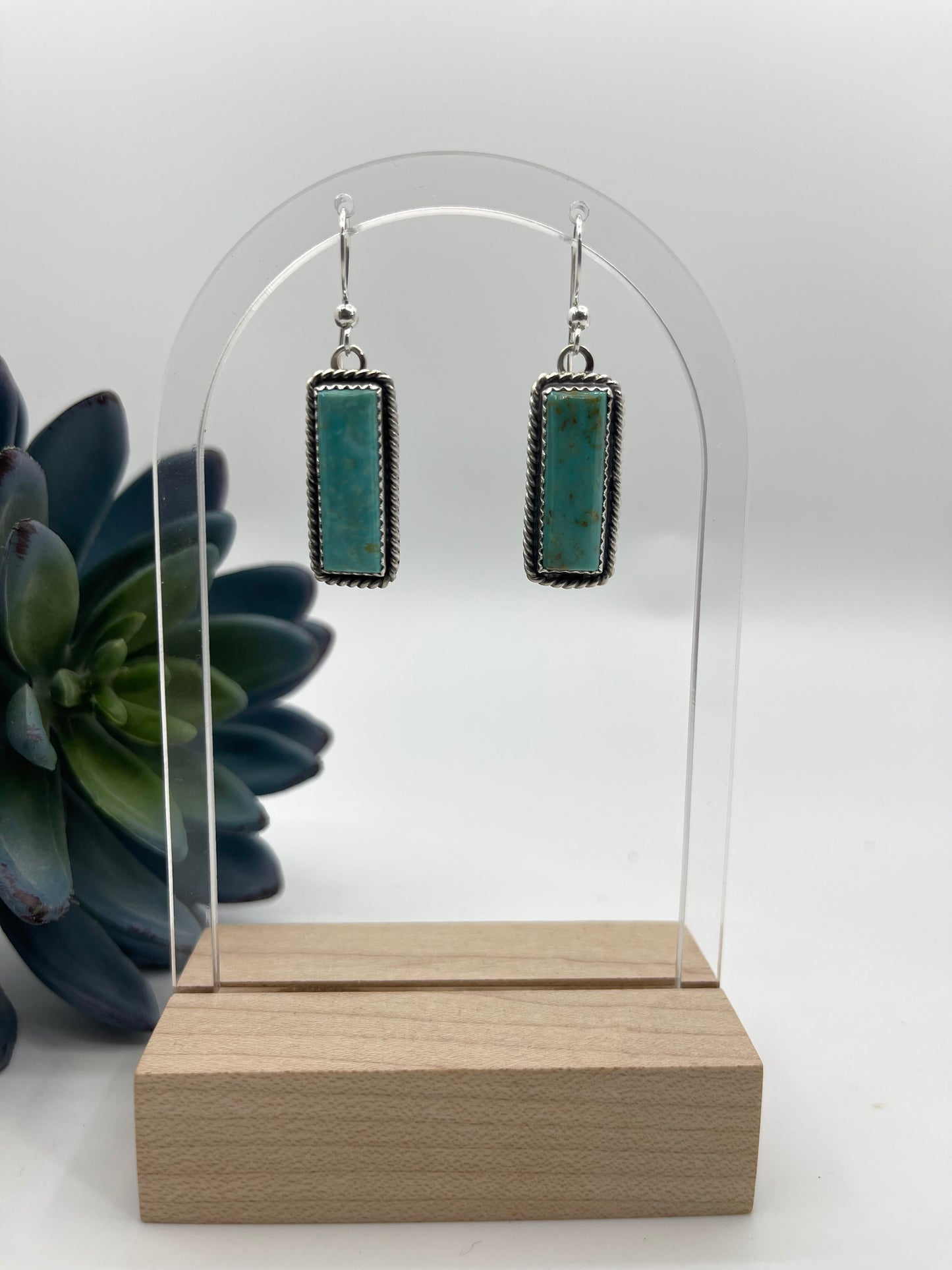 Kingman Turquoise Bar Earring