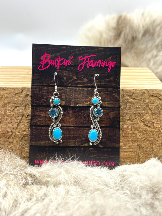 Blue Topaz & Turquoise by Jimmy Garcia, Navajo