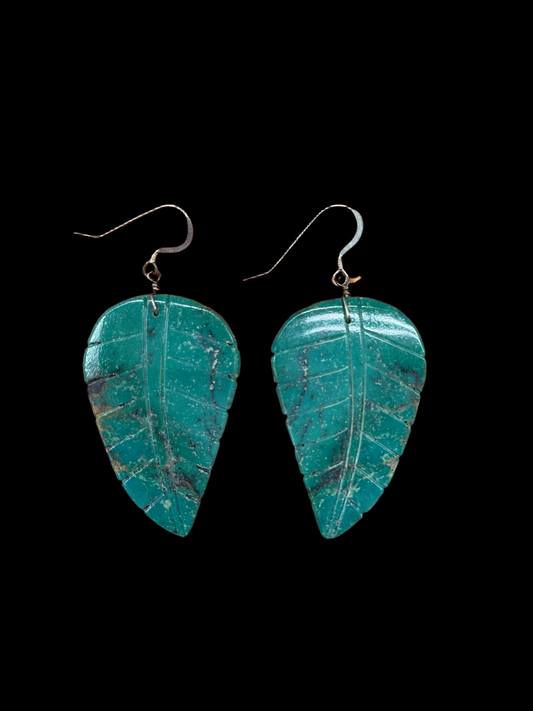 Emerald Valley Leaf Dangle Earrings