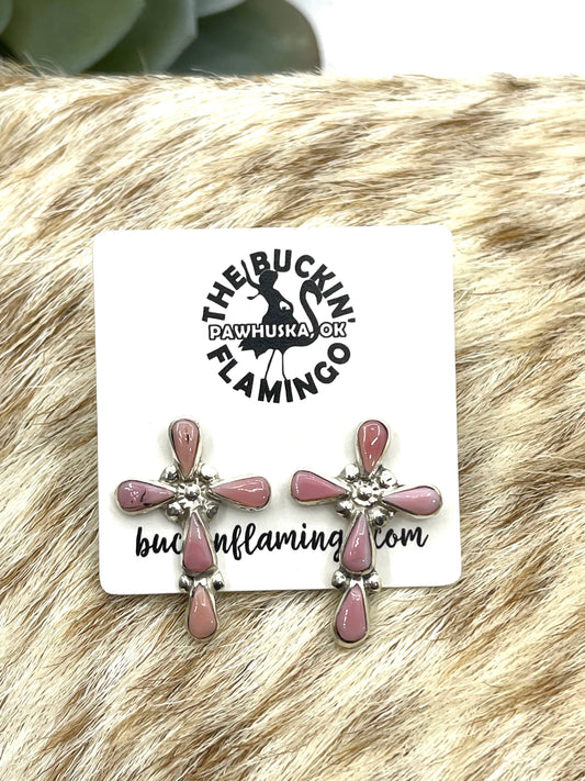Pink Conch Shell Earring