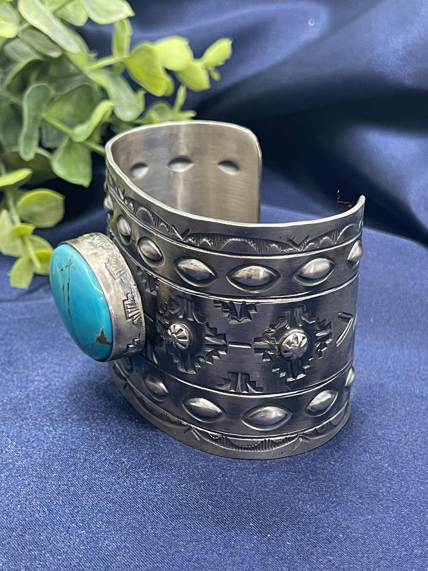 6.5" - 7.75" Cripple Creek Turquoise Cuff