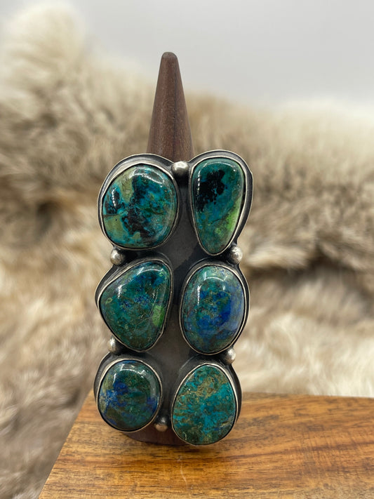 12.5 Chrysocolla Ring by Boyd Ashley, Navajo
