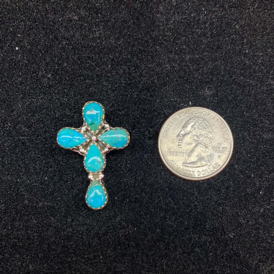 Turquoise Cross Ring 7.0