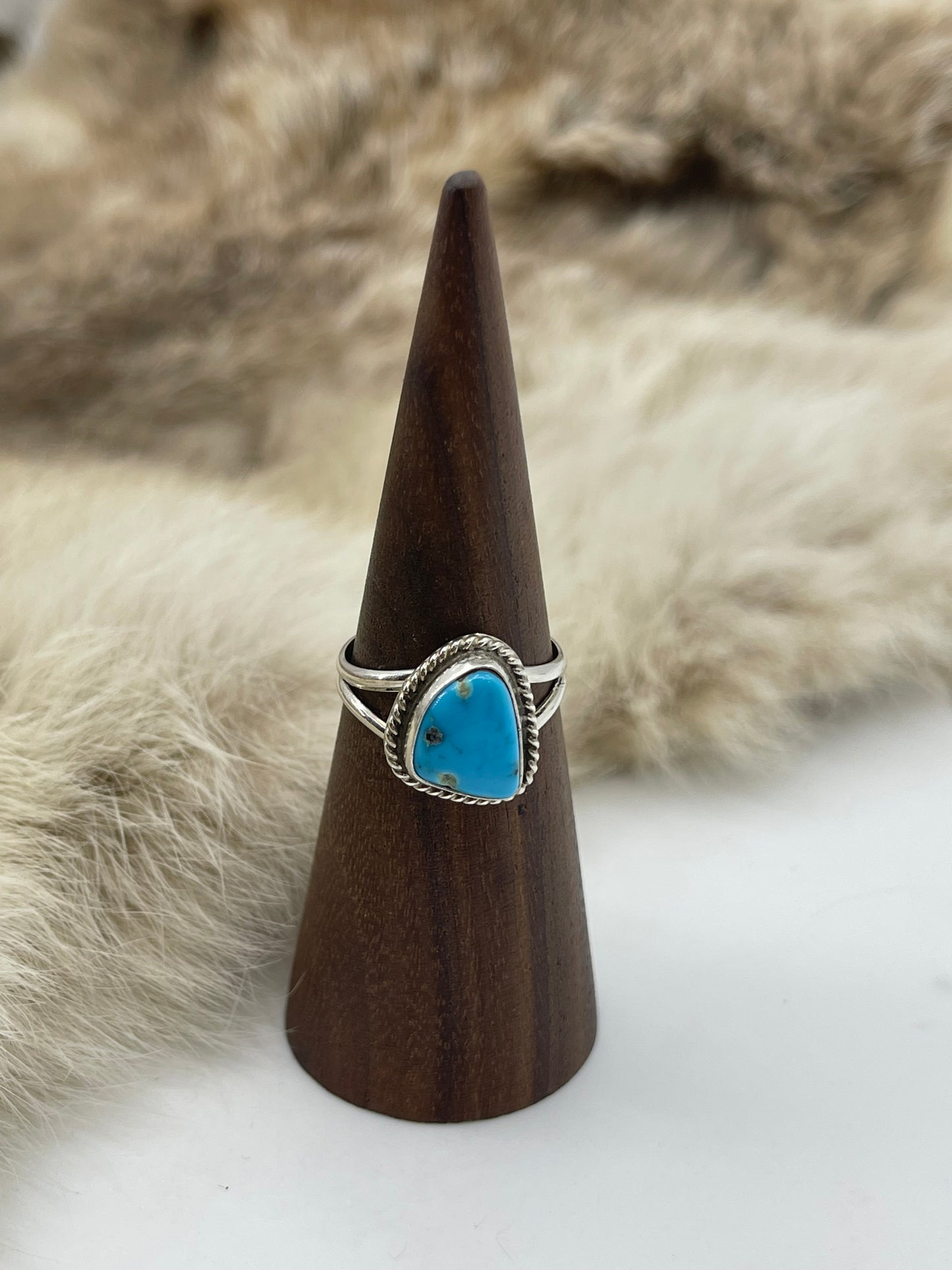 8.0 Turquoise Ring by Byron Begay, Navajo