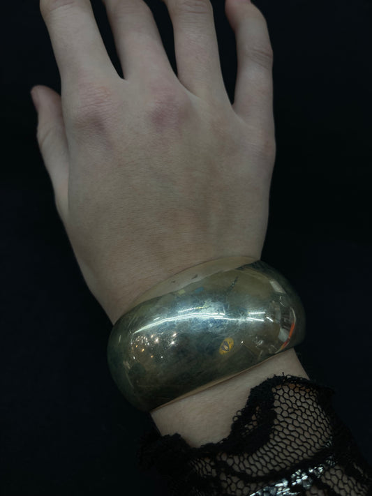 6 3/4" Sterling Silver Thick Cuff by HC Yellowhorse, Navajo