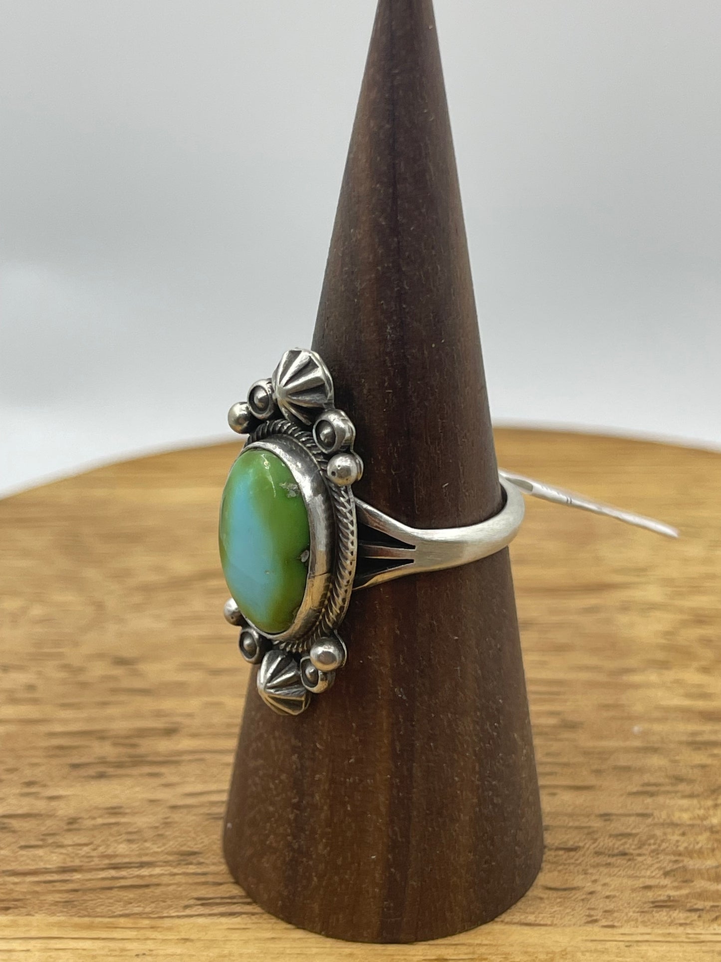 10.0 Sonoran Gold Turquoise Oval Ring by Maritta Benally, Navajo