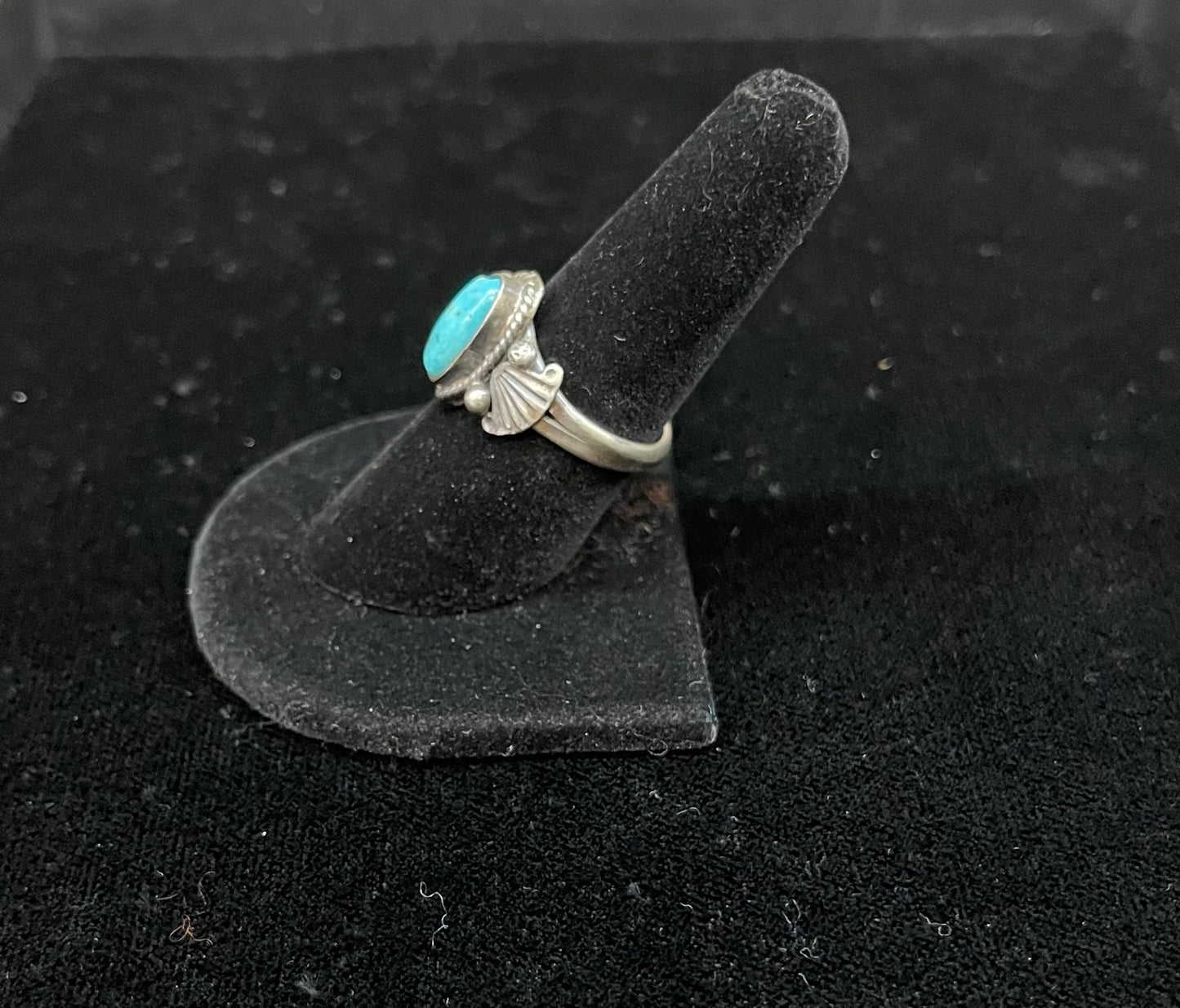 Kingman Turquoise Ring by Alice Sanders, Navajo