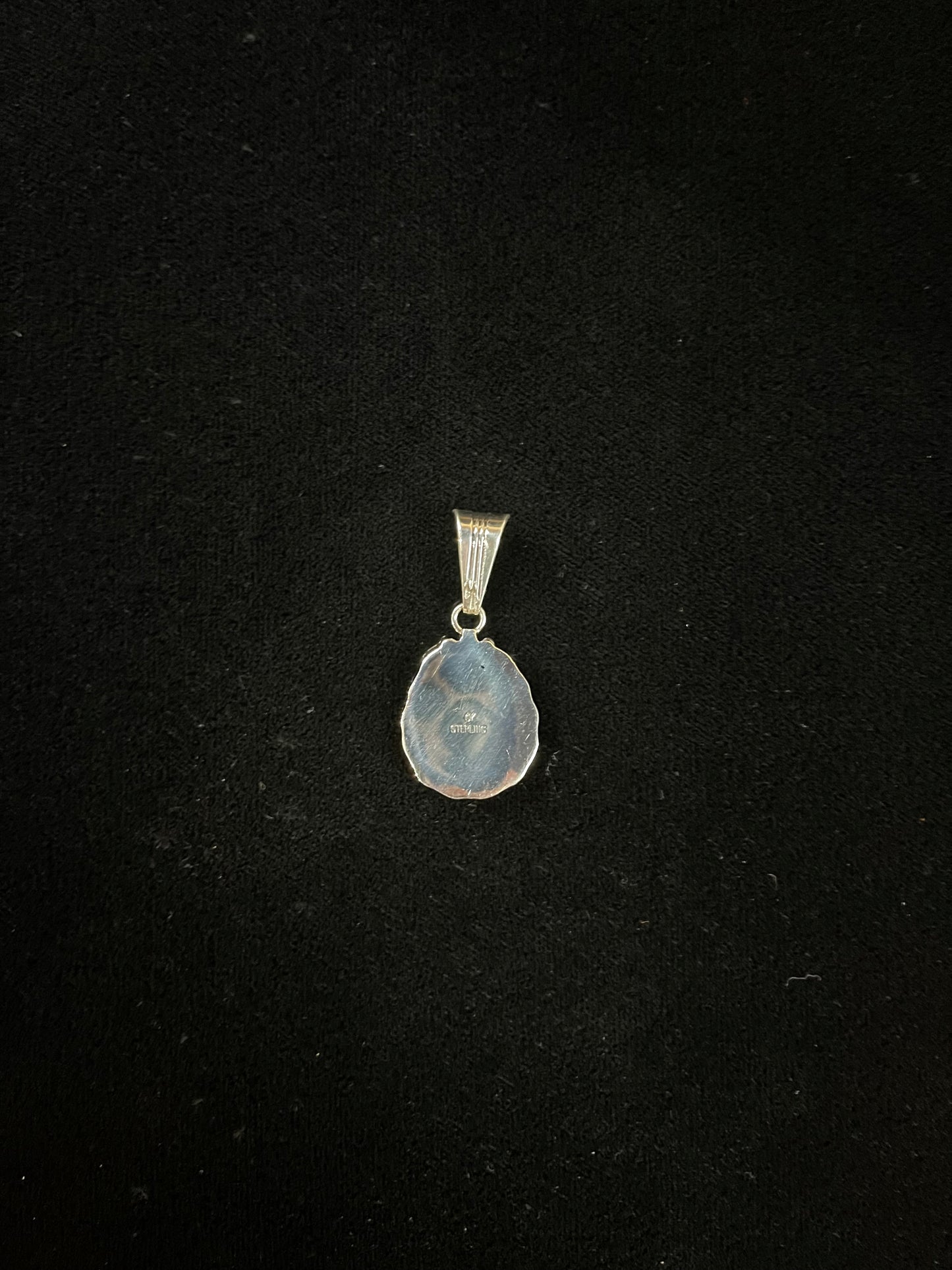 Royston Turquoise Teardrop Pendant by Samual Yellowhair, Navajo