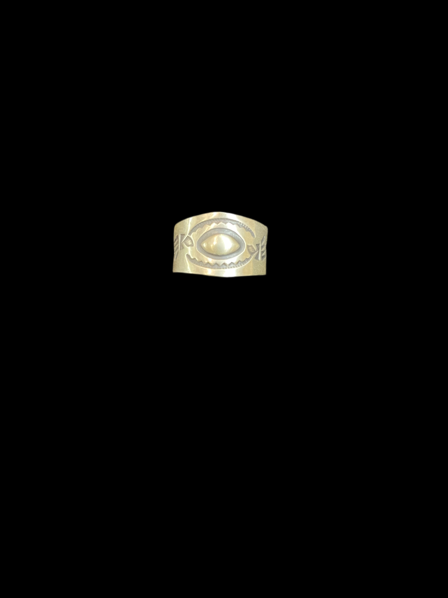 12.0 Stamped Sterling Silver Ring by VC, Navajo