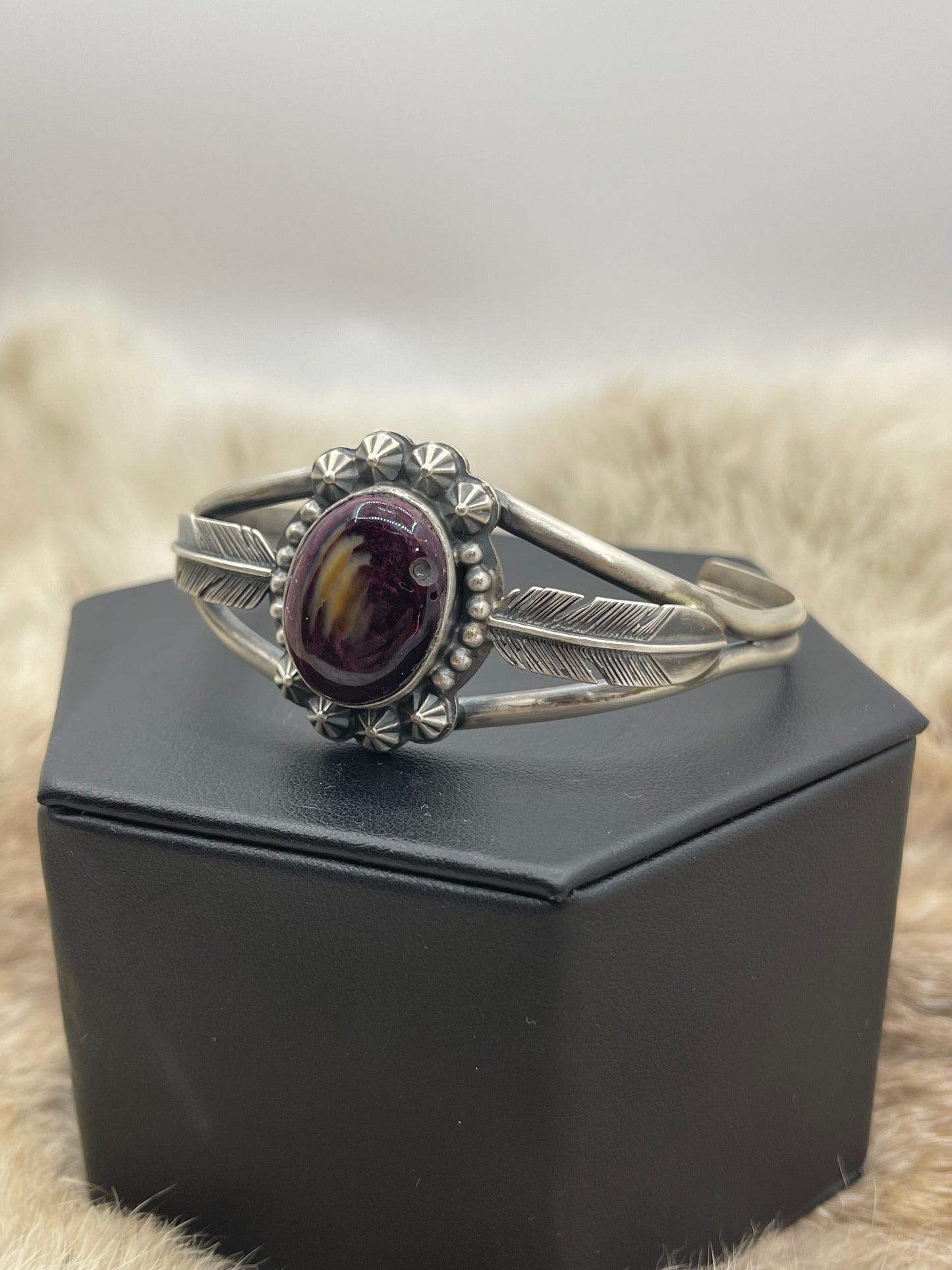 Purple Spiny Oyster Shell Cuff