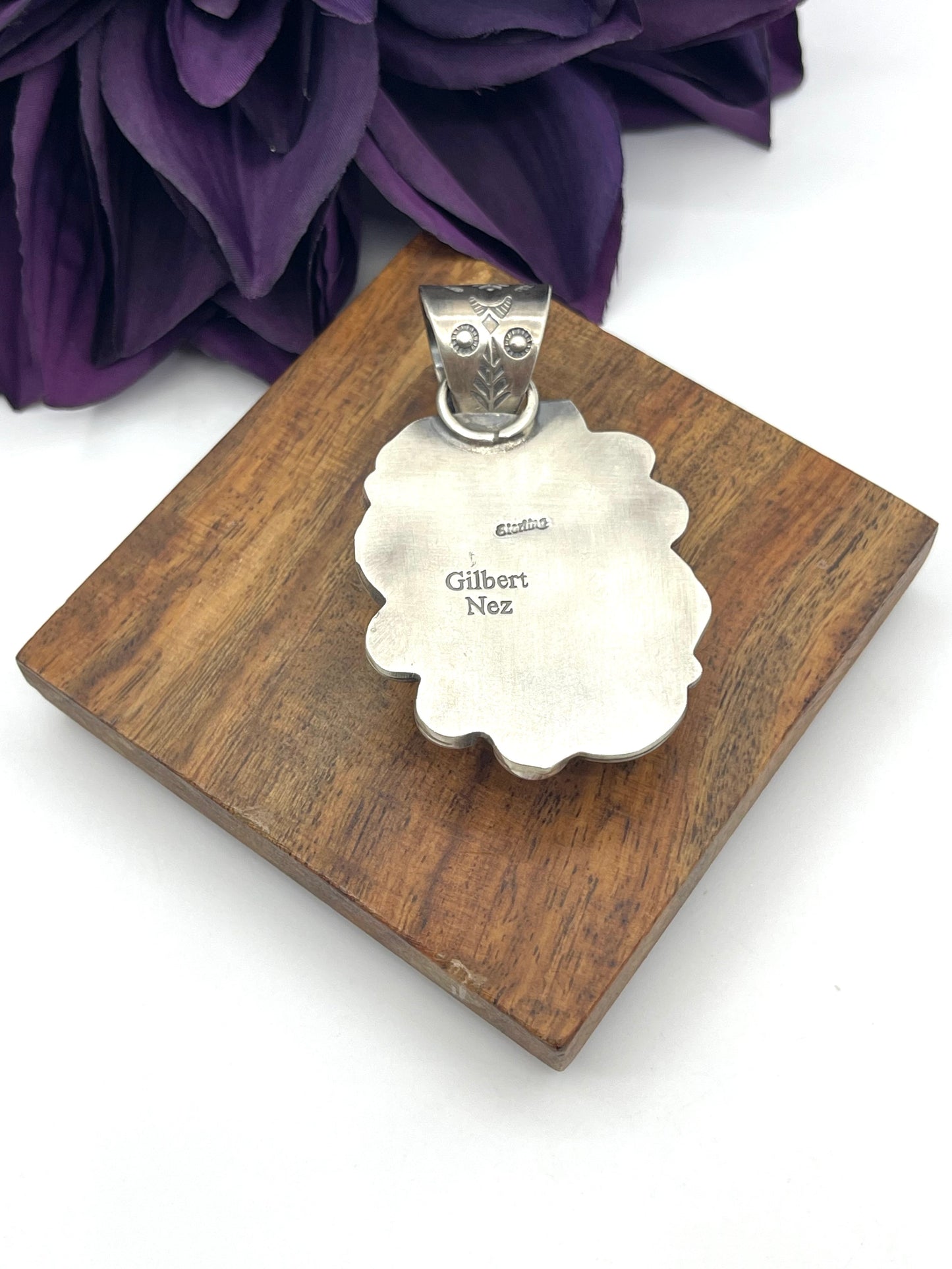 Wild Horse Pendant 10.2 mm Bale by Gilbert Nez, Navajo