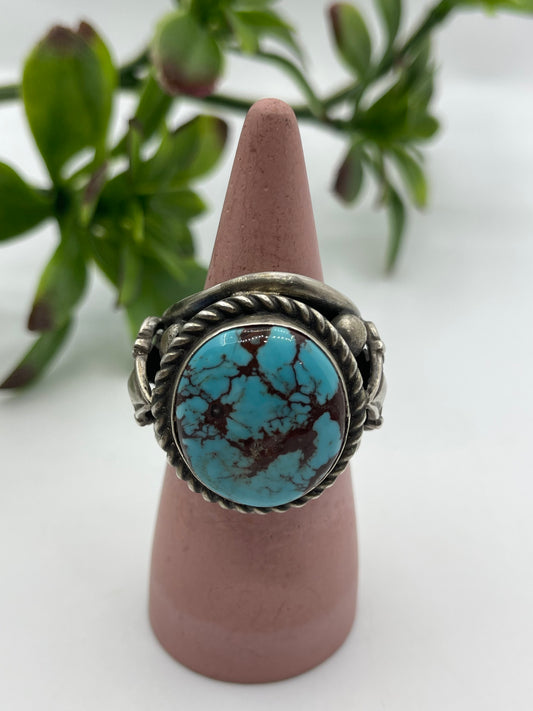 15.0 #8 Turquoise Ring, Round Stone