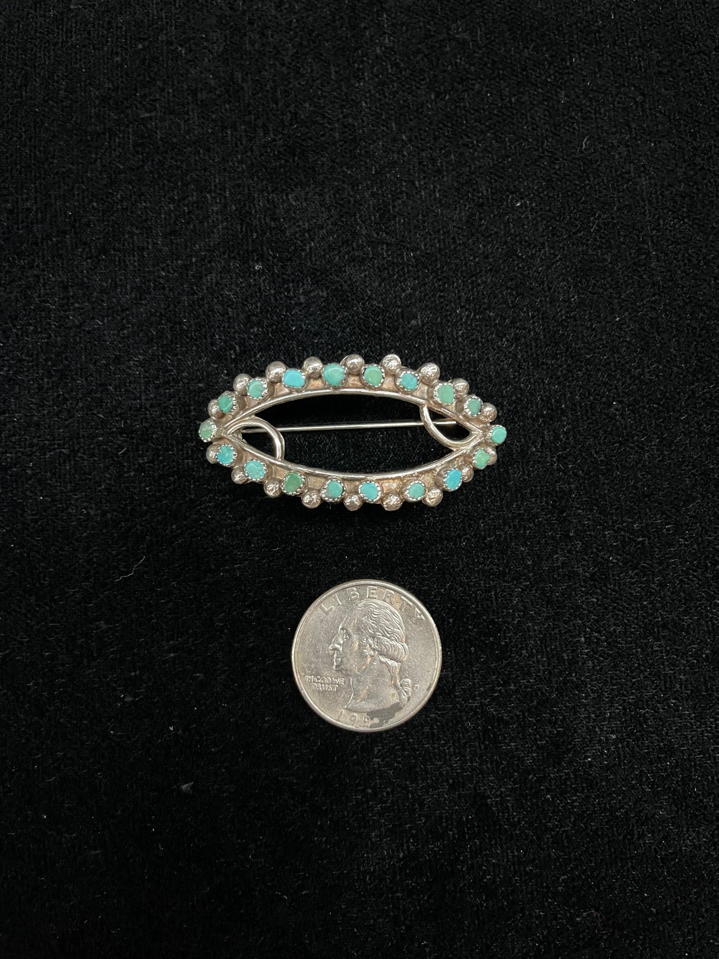 Vintage Turquoise Pin