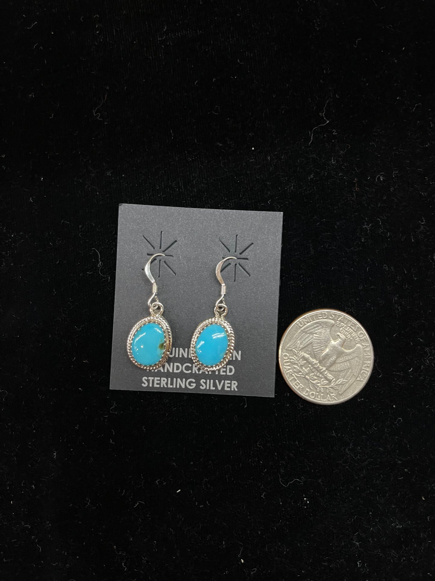 Turquoise Dangle Earrings by Sharon McCarthy, Navajo