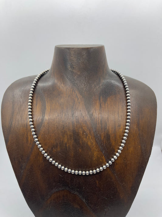 17'' 4mm Navajo Style Pearls