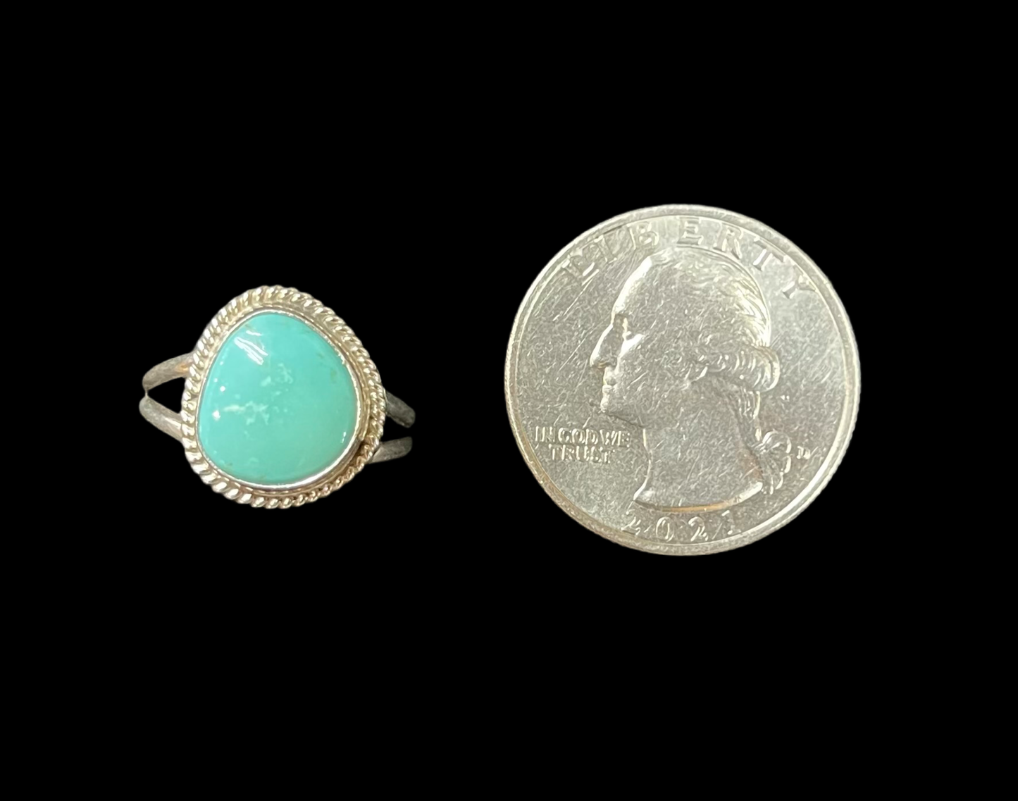 7.0 Turquoise Ring by Byron Begay, Navajo