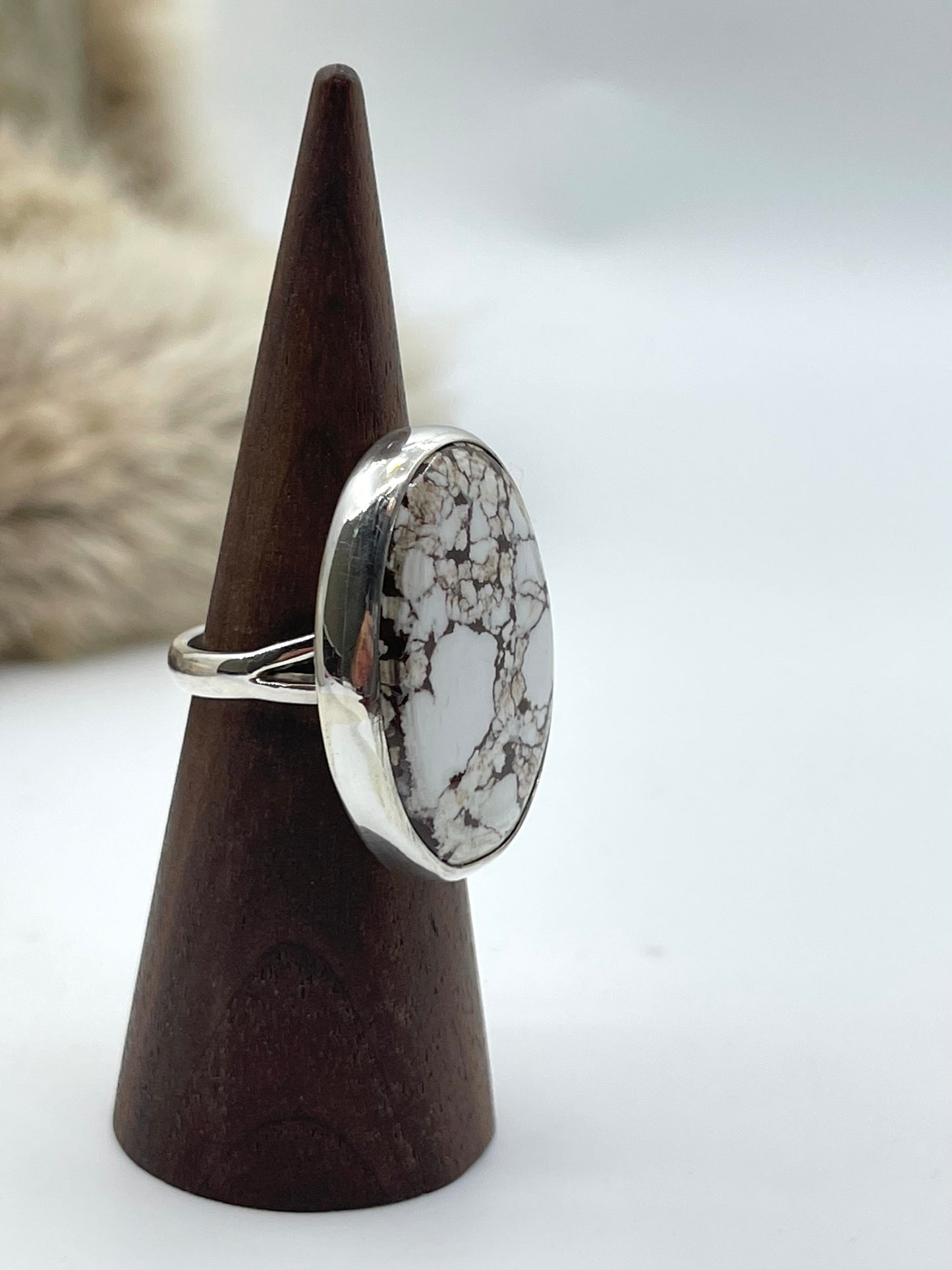 8.0 Wild Horse Ring by Lawrence Willie, Navajo