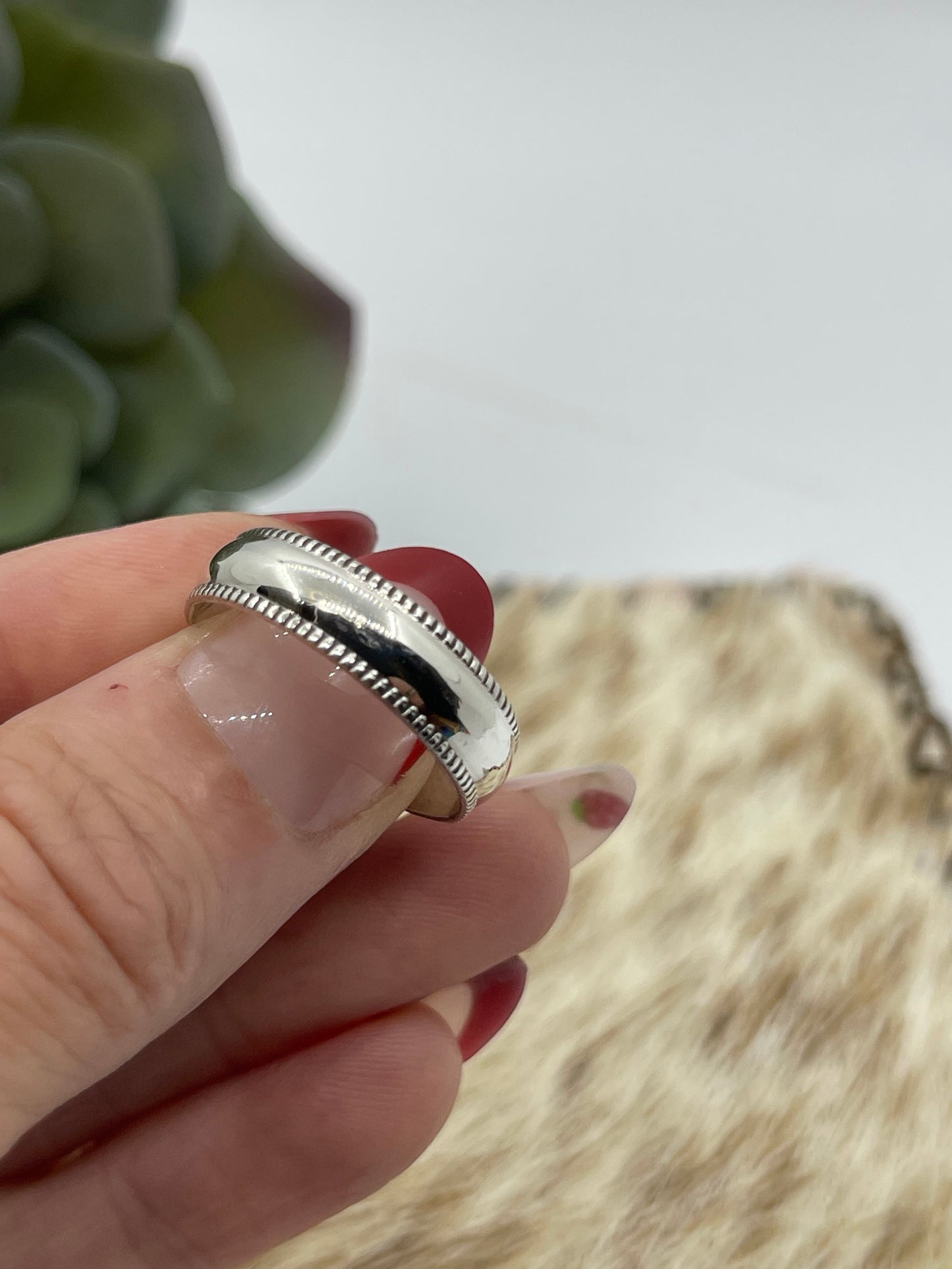 6.5 Silver Band Ring by Gary Sanduval, Navajo