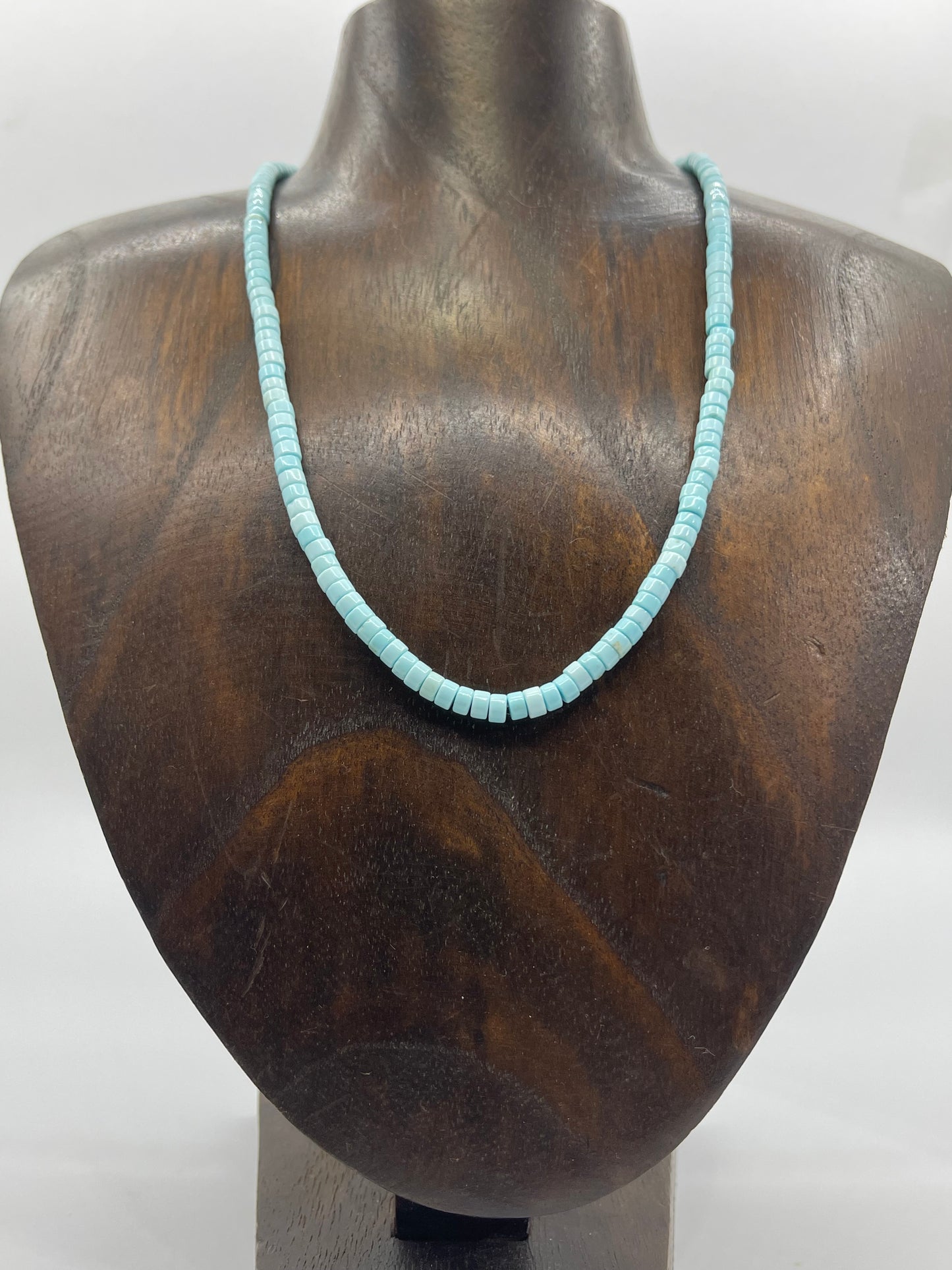 17" Color Enhanced Turquoise Necklace