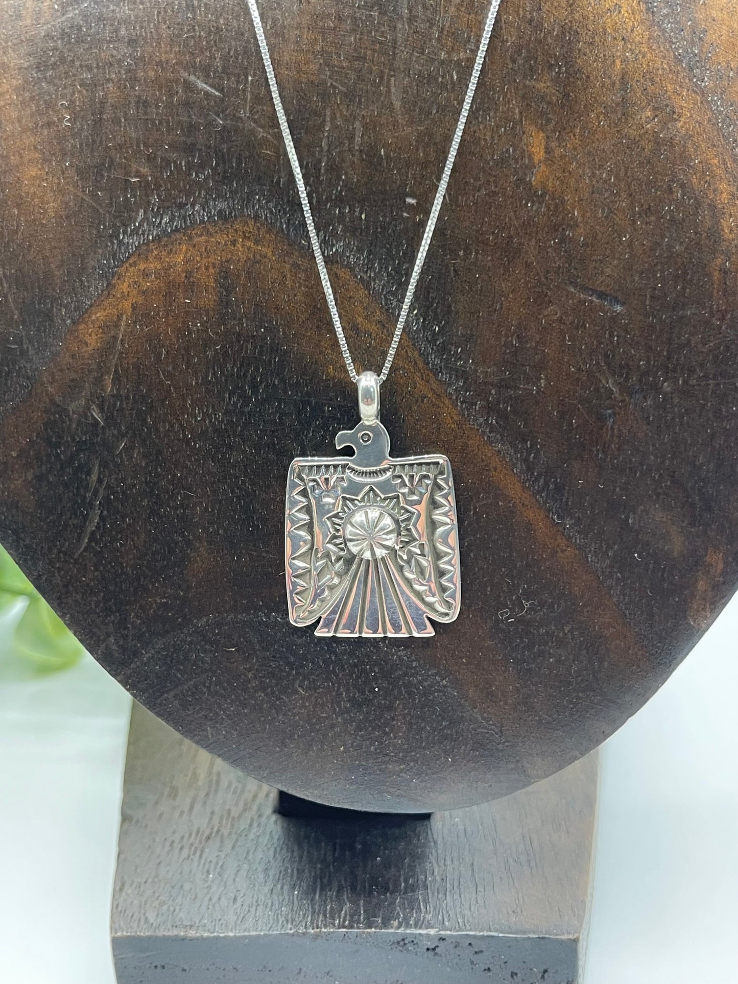 18" Thunderbird Pendant Necklace by Darrell Cadman, Navajo
