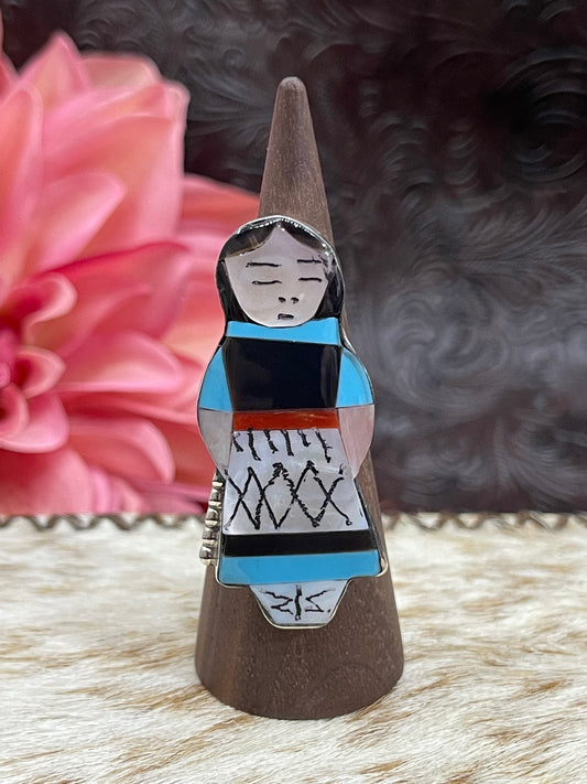 8.0 Zuni Maiden Ring by Joyce Waseta