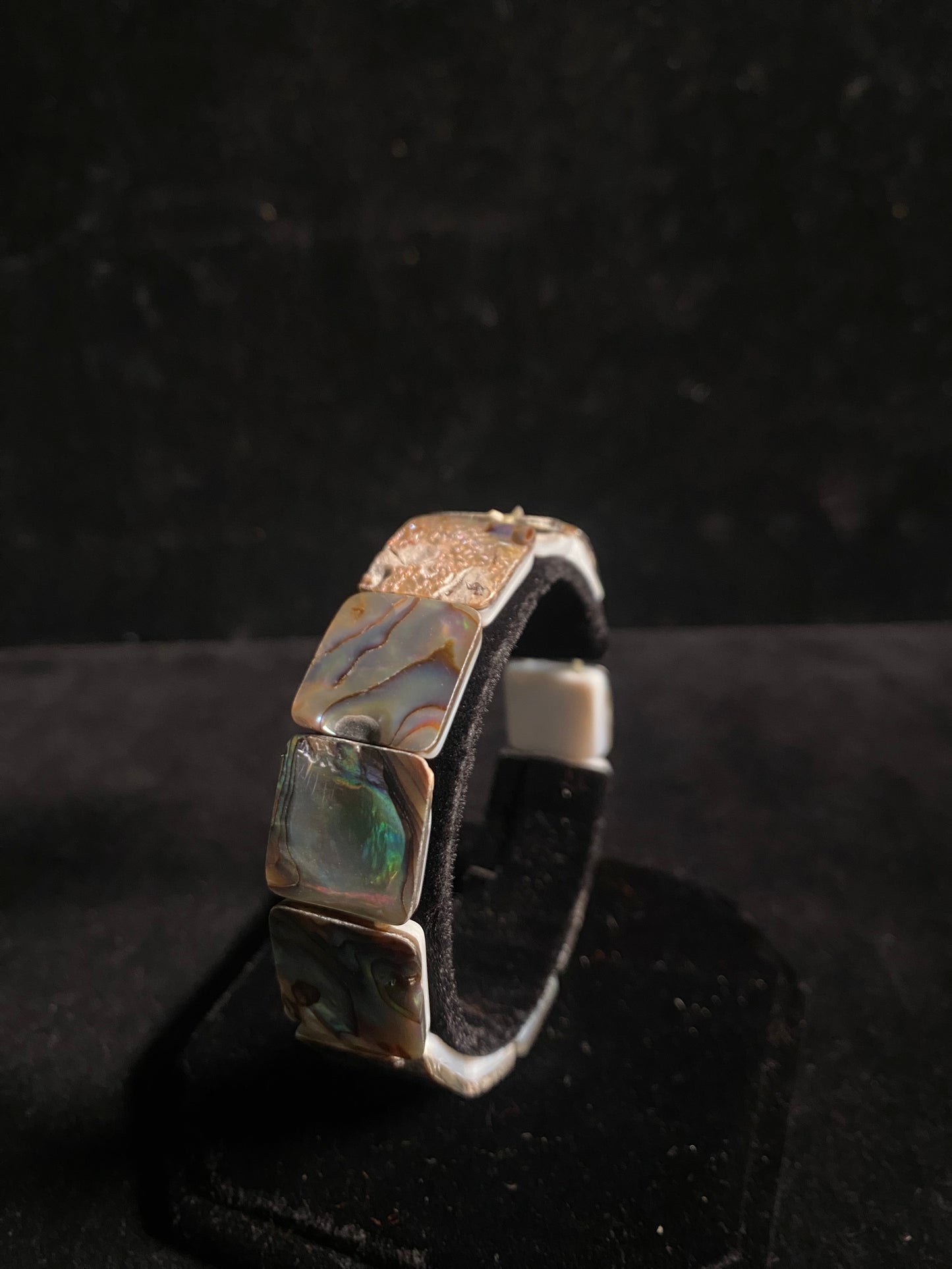 Abalone Shell Stretchy Bracelet by Jolene Bird