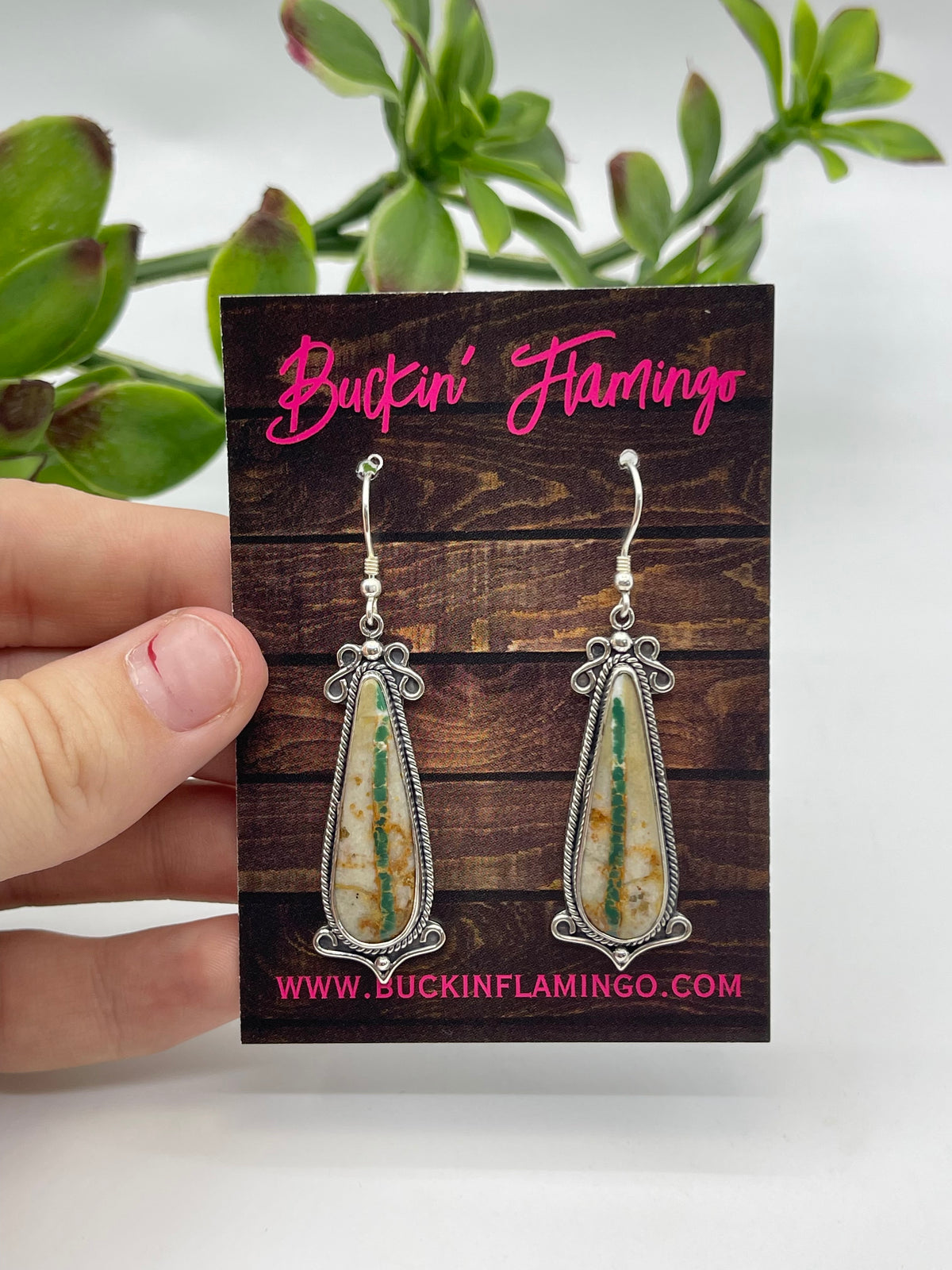 Royston Ribbon Turquoise Teardrop Earrings
