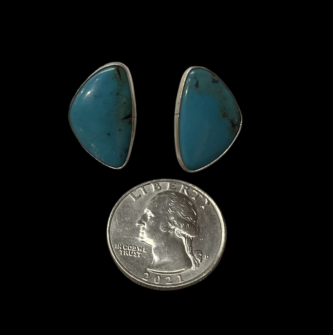 Red Skin Turquoise Earrings by Clifton Davis, Navajo