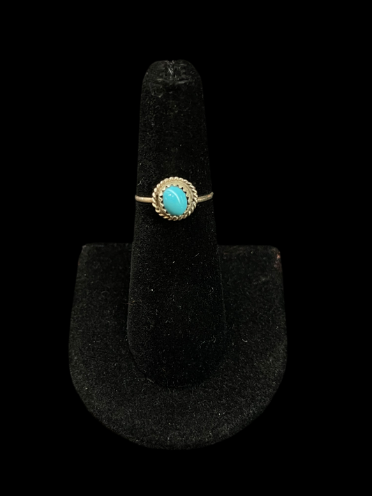 Sleeping Beauty Turquoise Dainty Ring