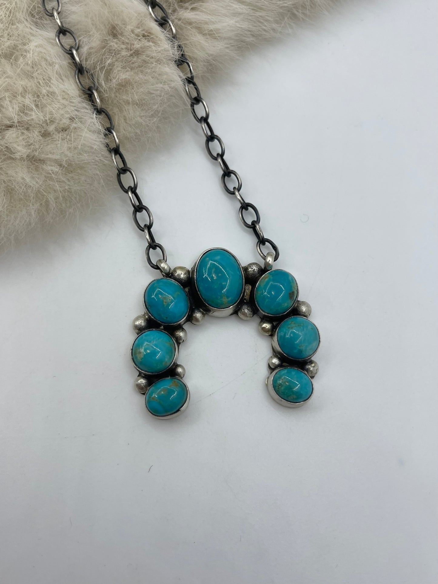 17" Turquoise Necklace by Augustine Largo, Navajo