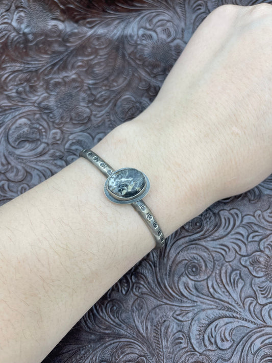 Adjustable White Buffalo Cuff Bracelet
