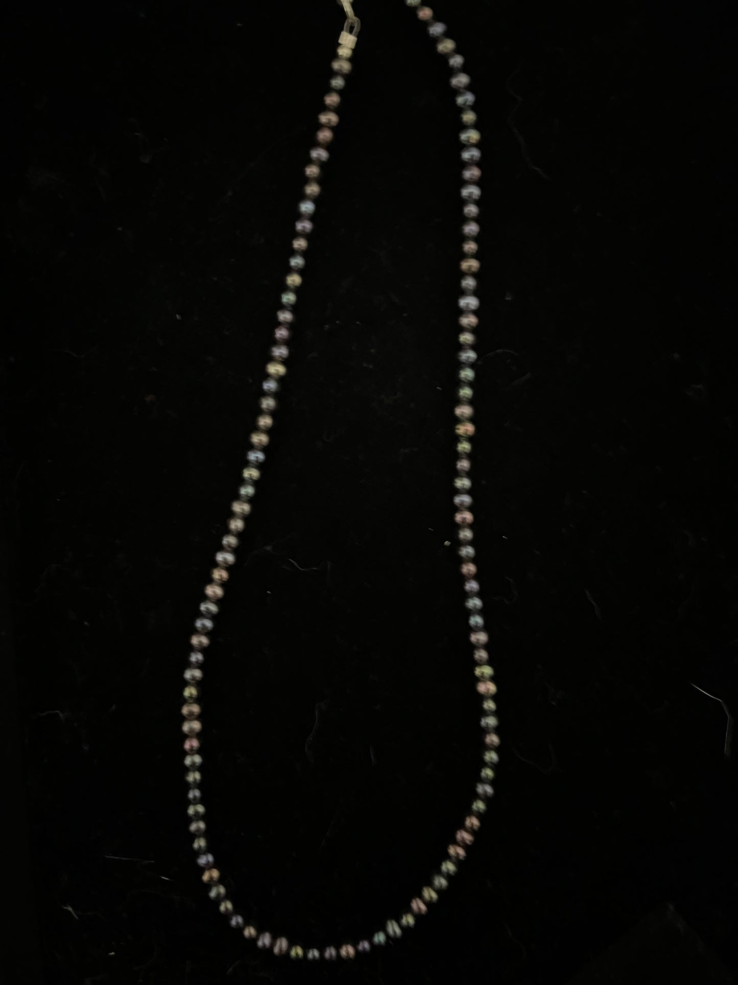 18" 4mm  Peacock Freshwater Pearl Necklace