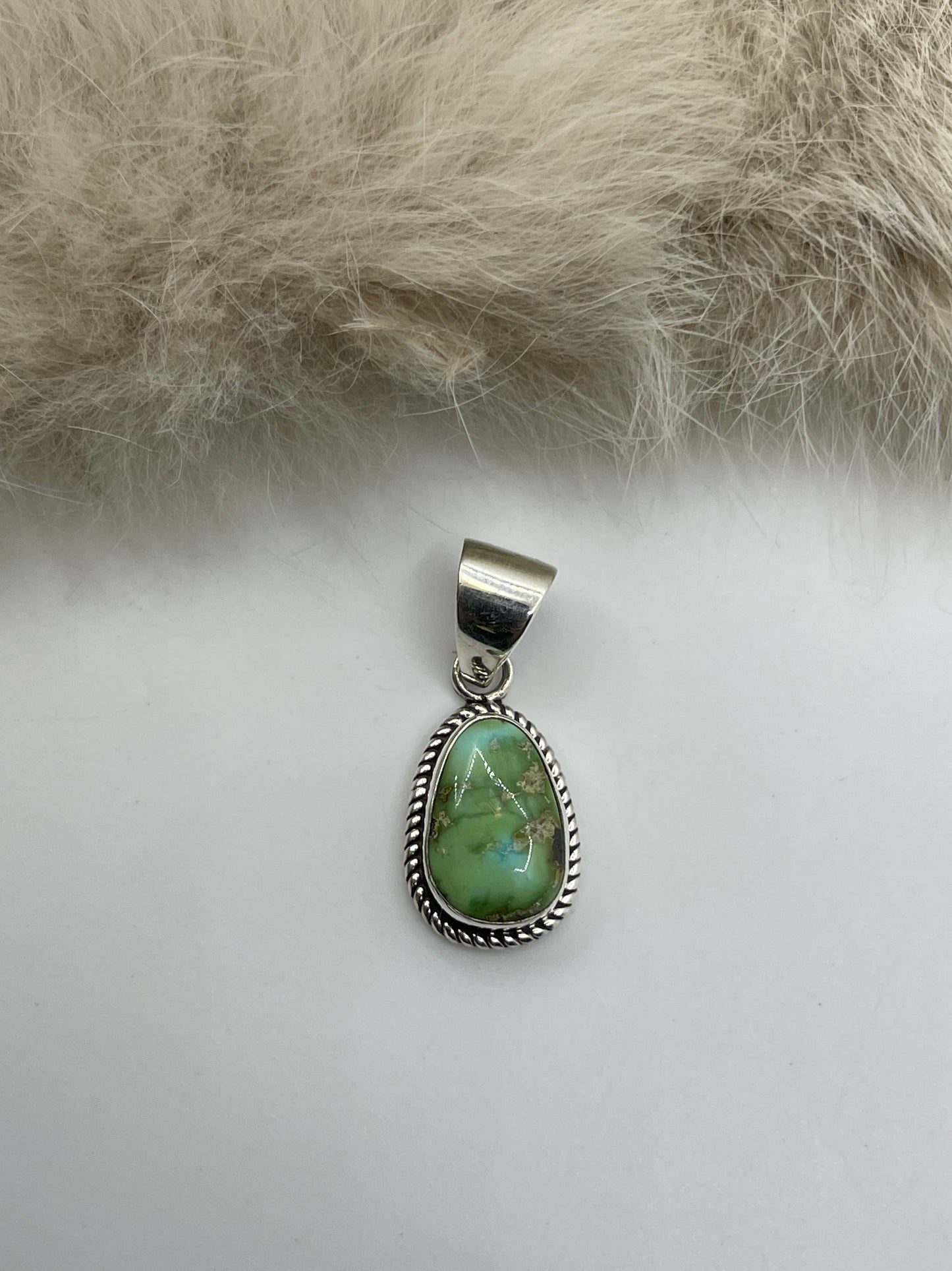 Sonoran Gold Turquoise Pendant 7mm Bail