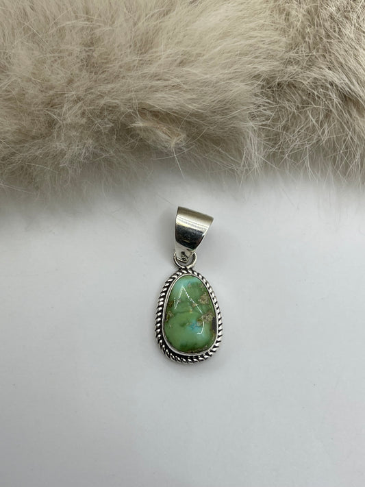 Sonoran Gold Turquoise Pendant 7mm Bail