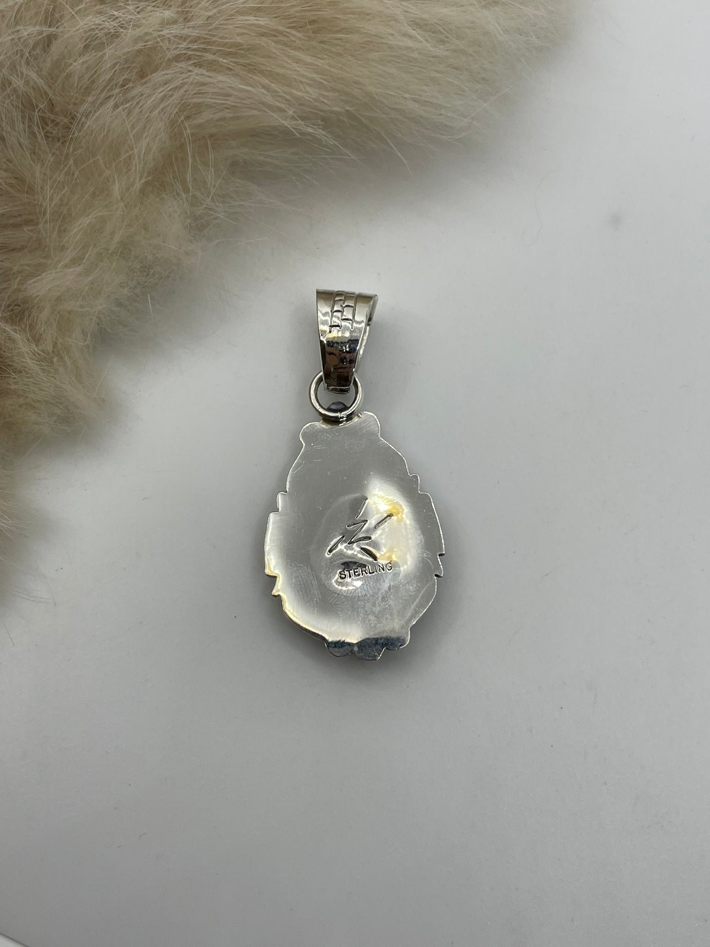 6 Stone Turquoise Pendant by Kenny Lonjose, Navajo 8.5 mm Bale