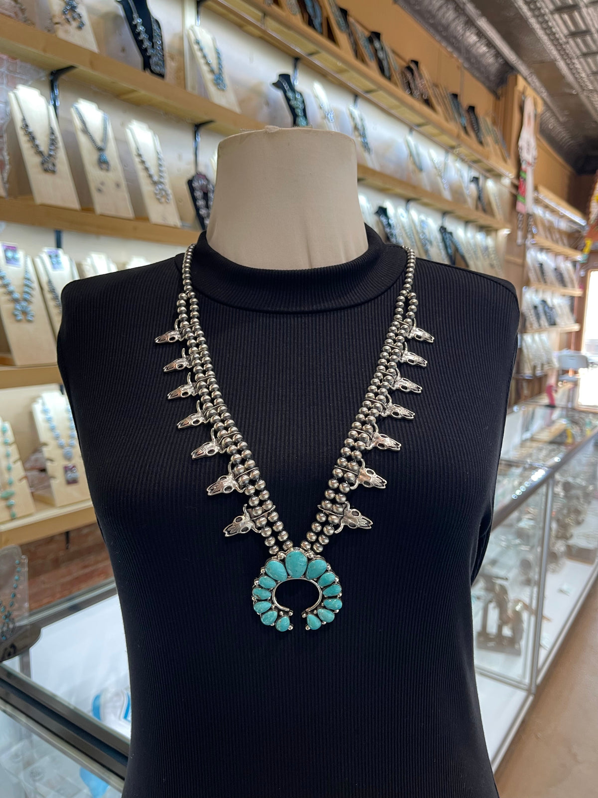 26”+3.5” Naja Blue by Jimmy Garcia, Navajo