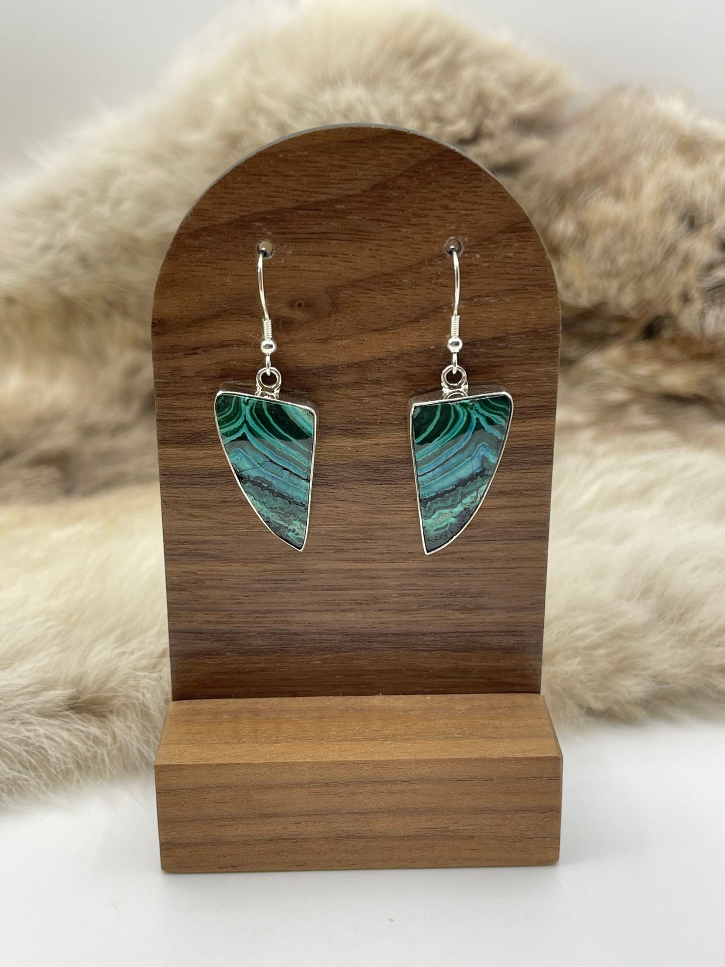 Malachite Dangle Earrings