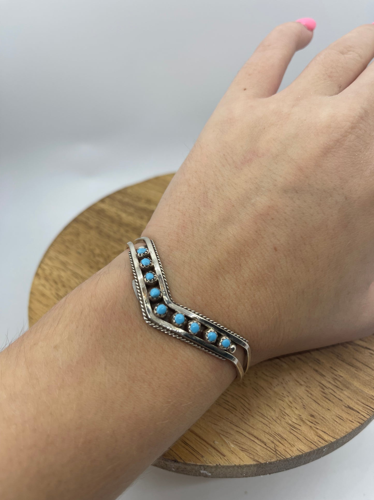 9 Stone Snake Eye Chevron Cuff by Suzie Livingston